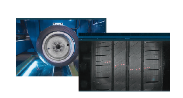 摩擦能动态仿真系统， 优化轮胎滚动过程摩擦应力和滑移的分布，使轮胎胎面摩擦能密度分布均匀，提升磨耗性能